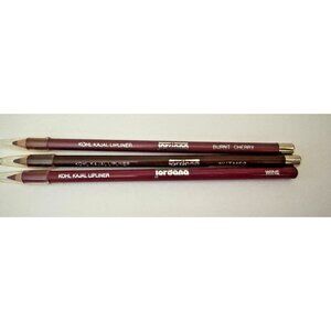 Jordana Kohl Kajal Lipliner Lot of 3 Wine Burnt Cherry Nutmeg New